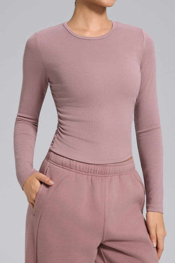 Stretch Round Neck Knit Top