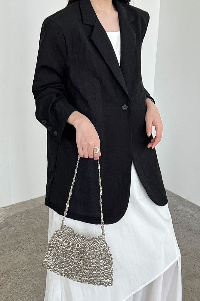 Lightweight Linen-Look Blazer